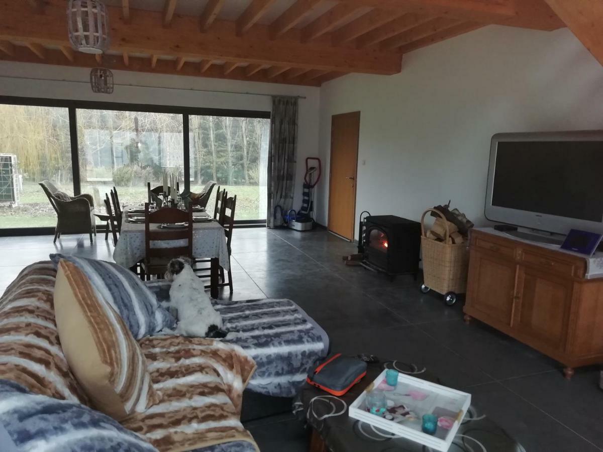 Florennes Gite Neuf 150 M2 Devant Un Grand Lac Prive De 2 Hectares Poissonneux Au Milieu Des Bois Екстериор снимка
